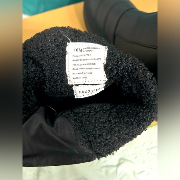 JBU, Women Snowbound Zip Cold Weather Boots, Black Size 10M Round Toe 1-13”heel - Picture 12 of 13